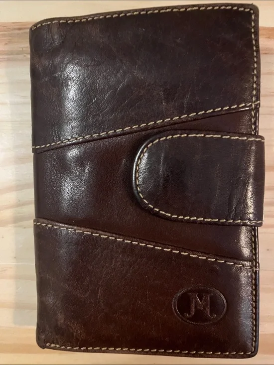 Genuine Leather Women Wallet with Snap Closure * El Corte Inglés - Brown leather