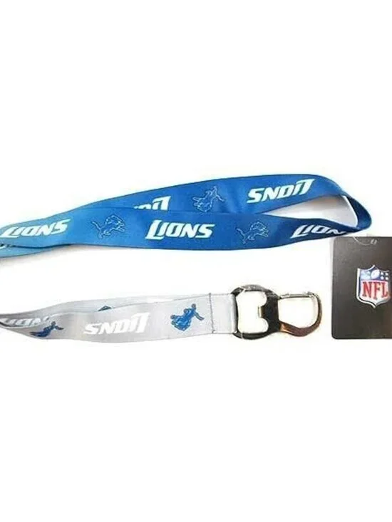 Detroit Lions Ombre Lanyard with Bottle Opener Keychain - NFL Official