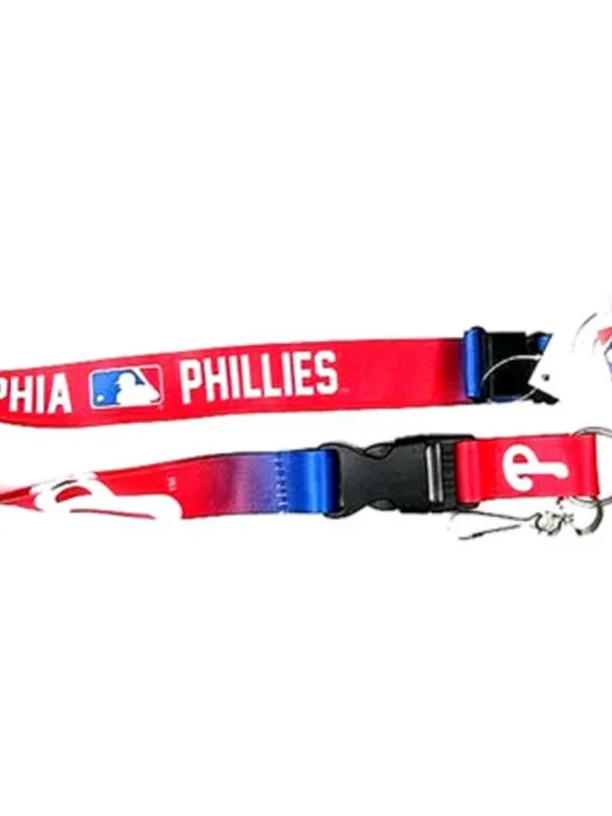 Philadelphia Phillies Official MLB Lanyard & Keychain ID Holder Crossover Style
