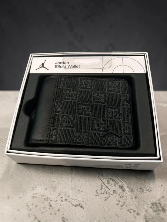 Jordan Black Textured Bifold Wallet with Jumpman Logo