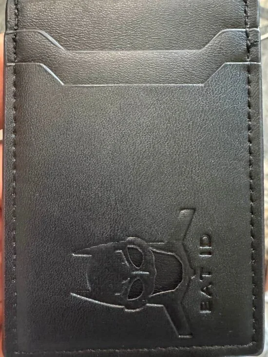 Bat ID Horizontal Laser Cut Batman Card Holder Wallet Black NIB - Set of 2