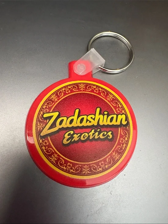 Red Round Keychain Key Holder