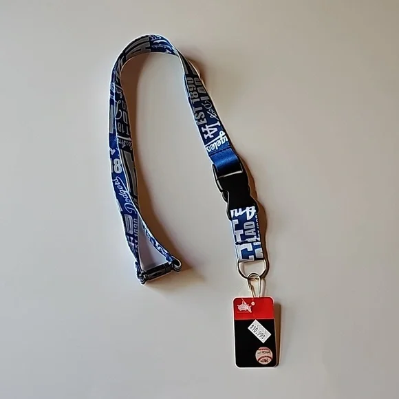 LA Dodgers Lanyard Key Ring ID Badge Holder MLB Baseball Blue Merch NWT