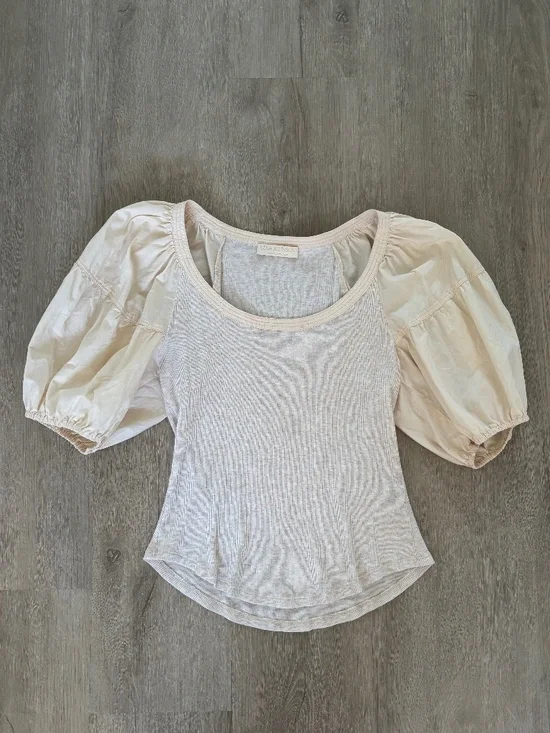 Ulla Johnson Cream Puff Sleeve Crop