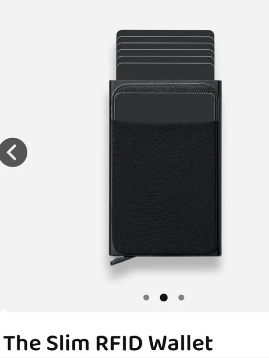 PEAKSTA Slim RFID Wallet in Black