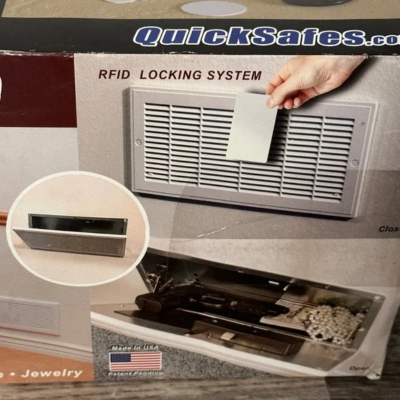 Quick Vent Safe RFID Hidden Wall Safe Concealment Magnetic Locking System White