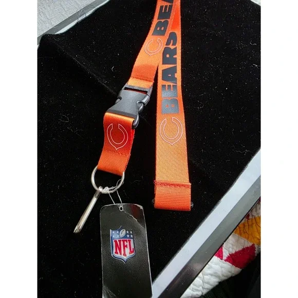 Aminco Chicago Bears Breakaway Lanyard Unisex OS Orange NFL Neck Key Ring
