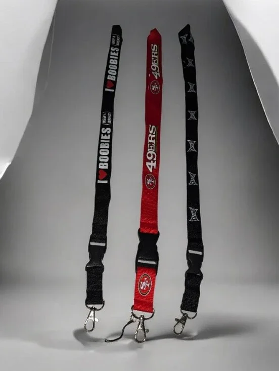 #14 San Francisco 49ers Red Lanyard Key & Card Holder
