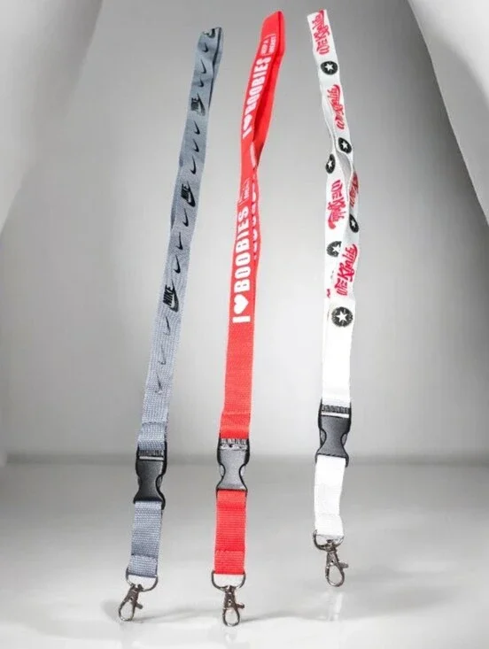#04 Nike  Lanyards Trio in Gray, Red, and White