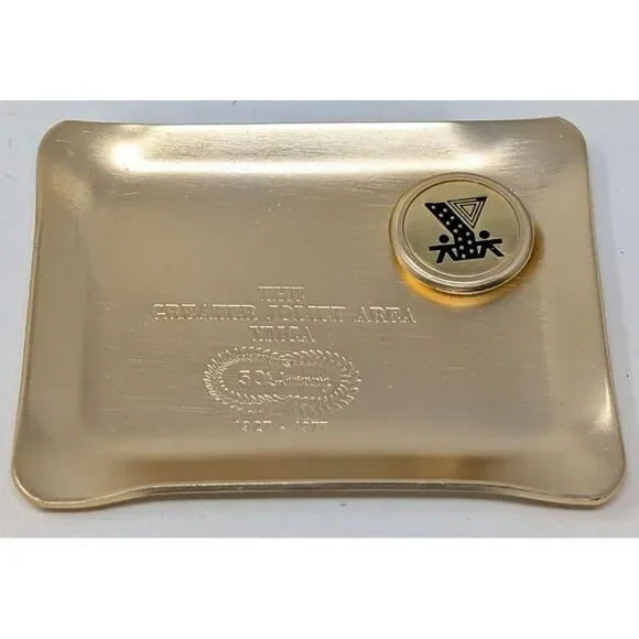 Vintage YMCA Trinket Dish Key‎ Holder Joliet Illinois Chicago Mid Century 70s