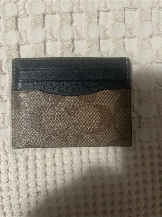 Leather Card Holder in Brown and Black