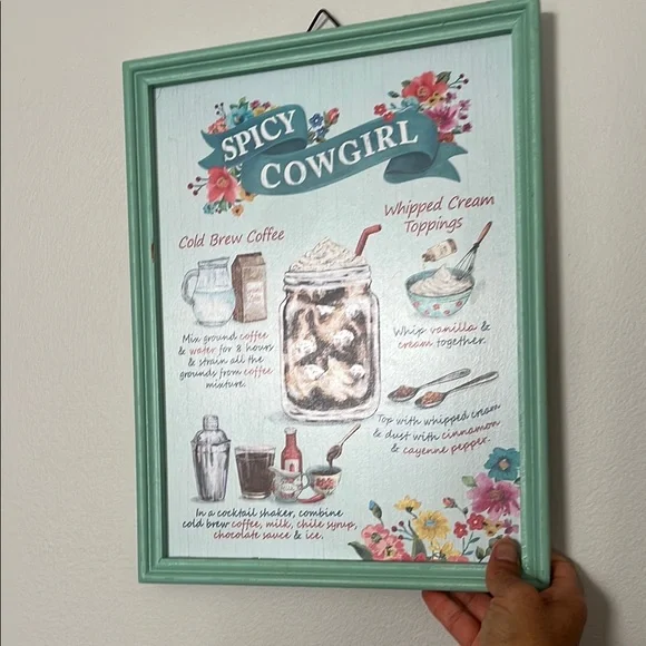 Spicy Cowgirl Recipe Wall Art