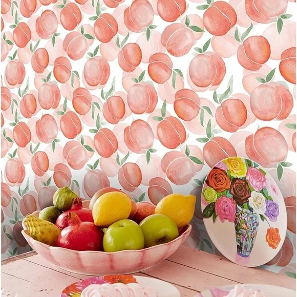 Peach Peel & Stick Wallpaper