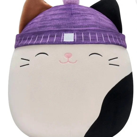 Squishmallows Cam the Calico Cat Wearing a Beanie 14
