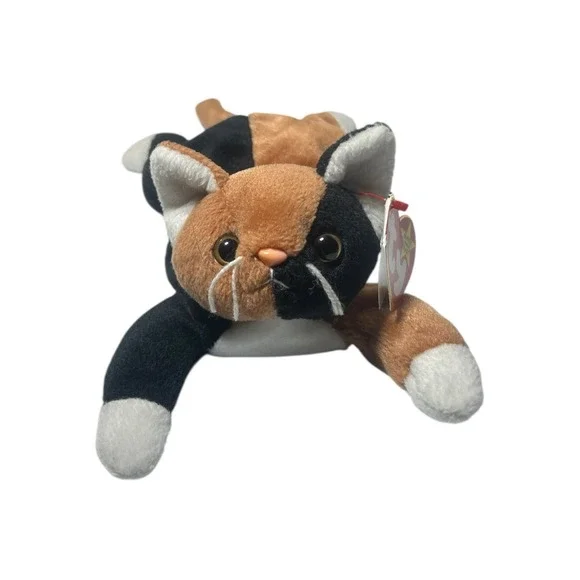 TY Beanie Baby CHIP the Calico Cat 1996 Black Brown