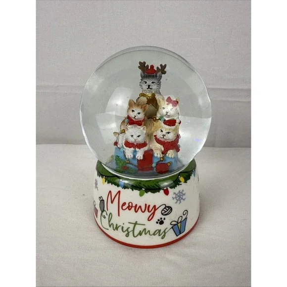 ROMAN‎ Cat Musical Snow Globe Cat