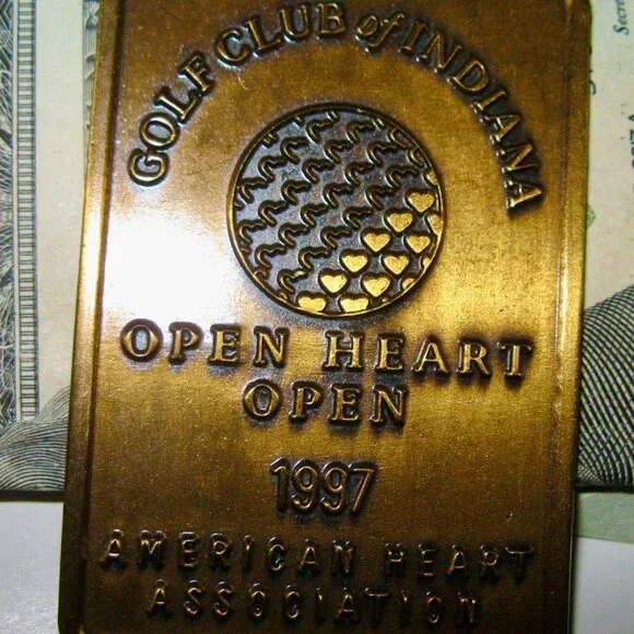GOLF CLUB OF INDIANA OPEN HEART OPEN 1997 MONEY CLIP