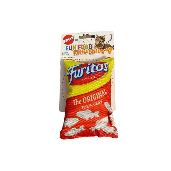 Spot Crinkle Furitos Cat Catnip Toy Fun Food Kitty Chips Interactive Play Pets
