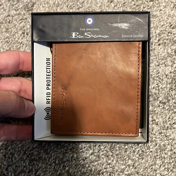 Mens Brown Leather Ben Sherman Wallet