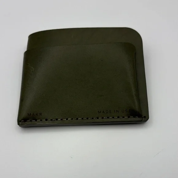 Makr Olive Green Leather Card Holder