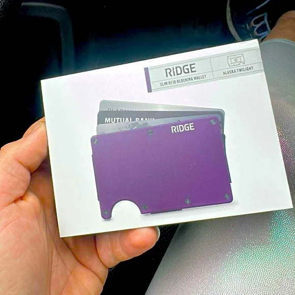 Ridge Purple Slim RFID Blocking Wallet