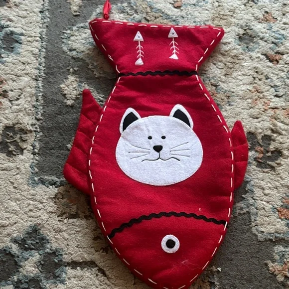 Red Cat Fish-Shaped stocking.