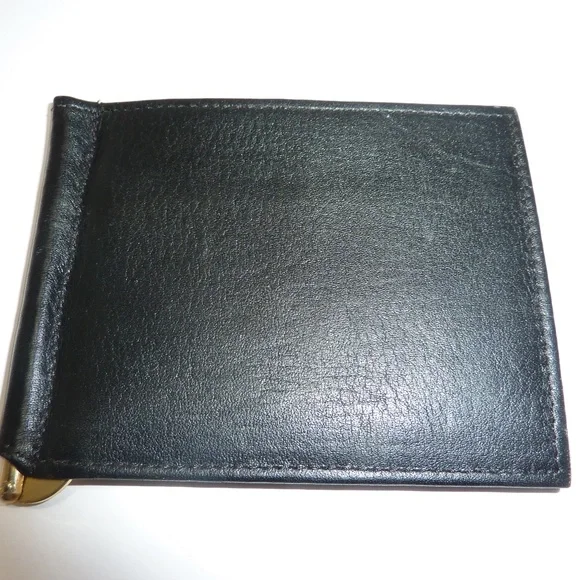 Derek Alexander Leather Credit Card Holder Black Slim 3.75x3.25