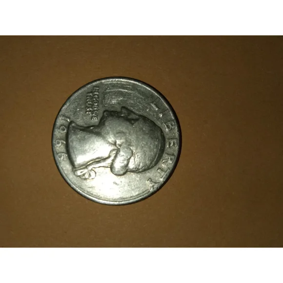 1966 QUARTER NO MINT MARK, MULTIPLE ERRORS - DOUBLE DYE- RIM ERROR ON FACE SID