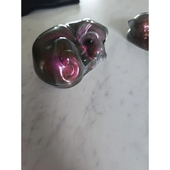 Handmade Resin Cat Dog Multi Colored Decoration Gift. 605
