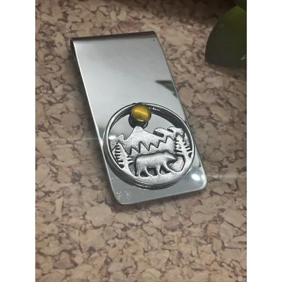 Bear Money Clip Stainless Steel Quality Wedding Party Gift Brown Black Wedding