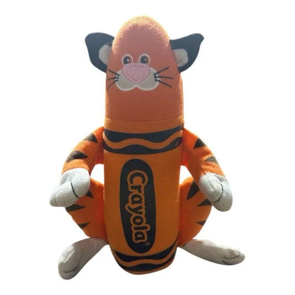 2008 Crayola Color Orange Tiger Plush Stuffed Toy Crayon Nanco 9