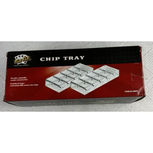 Fat Cat Poker/Casino‎ Game Table Accessory Poker Chip Tray 2 Pack