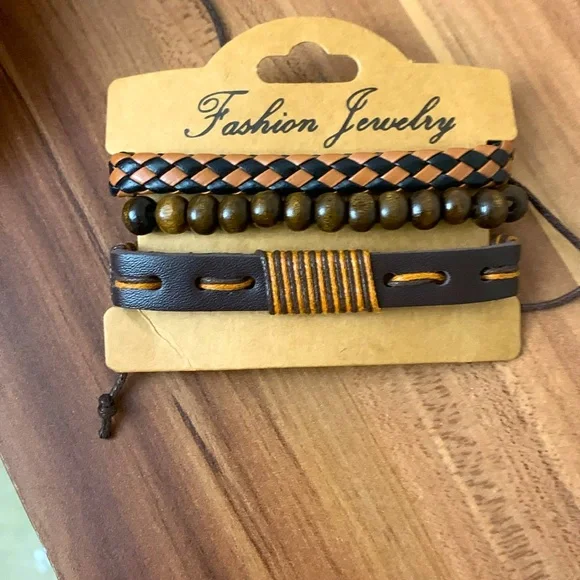 Brown in black men’s bracelet