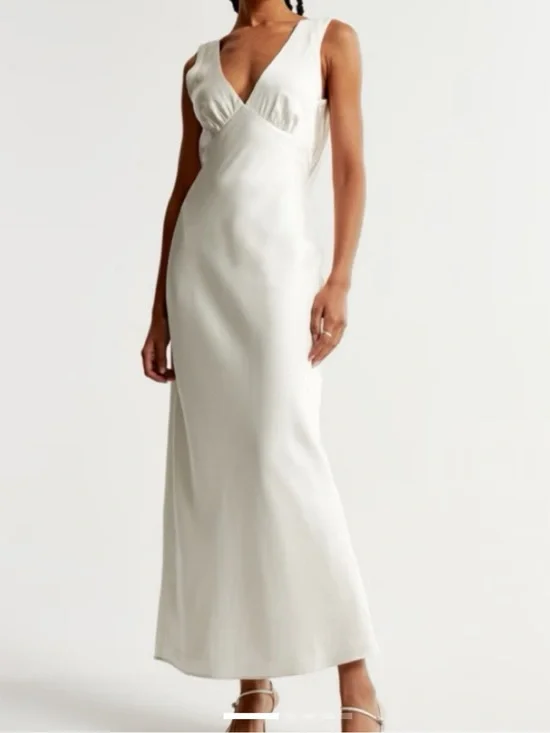 Abercrombie & Fitch Plunge Cowl Back Maxi Dress