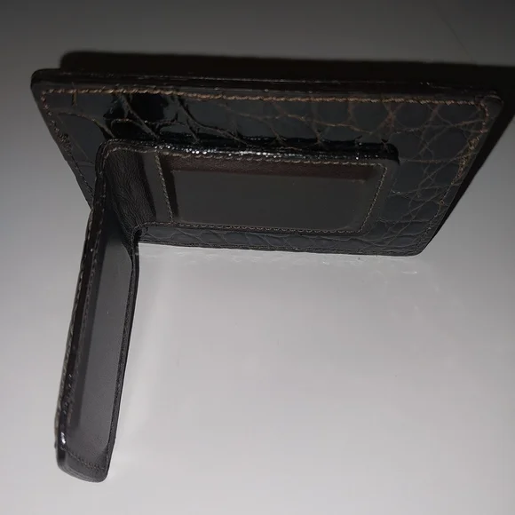 Bosca Vintage Croco Deluxe Front Pocket Wallet
