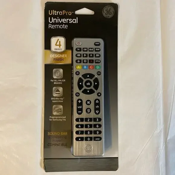 New in package GE UltraPro silver 4 device designer finish‎ Universal remote