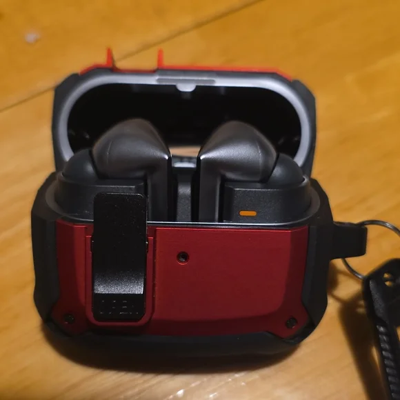 Samsung Red and Black True Wireless Earbuds with Charging Case