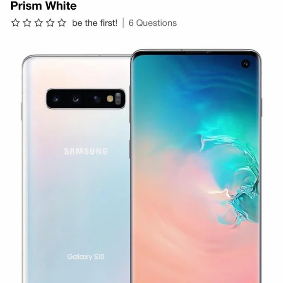 Samsung Galaxy S10 - Prism White with Iridescent Finish