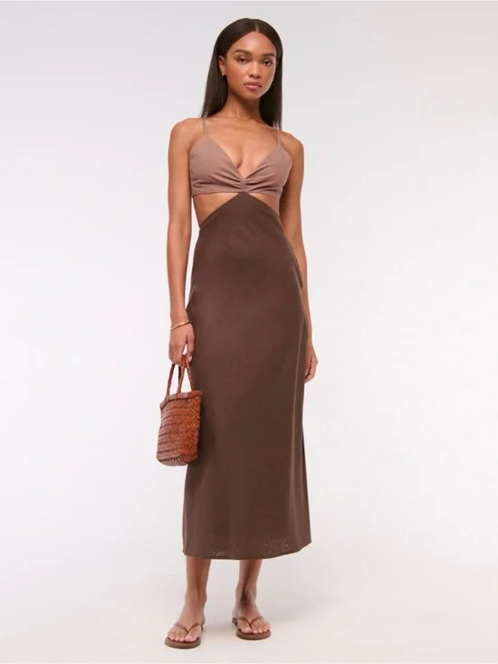 The A&F Julia slip cut out maxi dress  NWT
