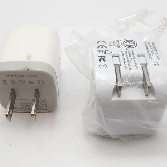 Dual USB Ports - Wall Chargers - Different Brands - Both New - chargers only