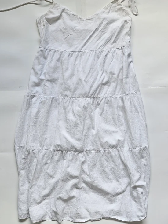 Abercrombie & Fitch White Tiered Cotton Sundress Sz. XL