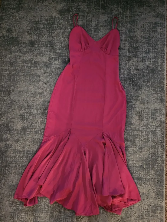 Abercrombie & Fitch Fuchsia Maxi Slip Dress NWOT