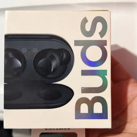Samsung Galaxy Buds with White and Green Accents