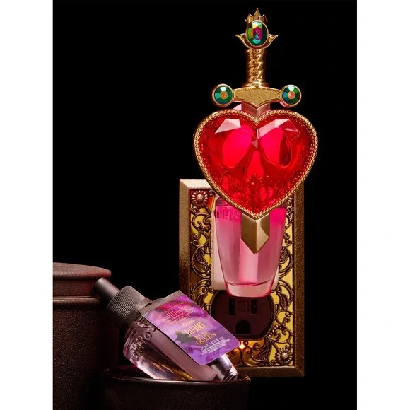 New Bath & Body Works Villains Queen of Hearts Sword Wallflower Light Up Plug In