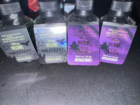 4 Bath & Body Works DISNEY Villains Maleficent Evil Queen Wallflowers Refill