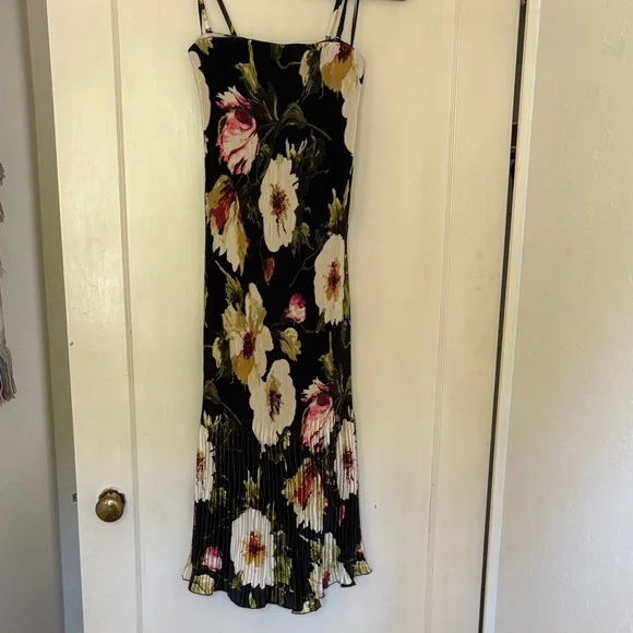 Abercrombie & Fitch Black Dress with White and Pink Floral Print