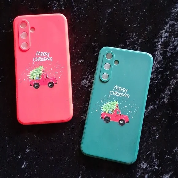 Festive Merry Christmas Phone Case Set - Red and Green For Galaxy A54