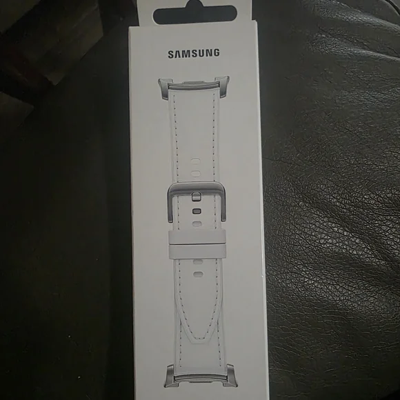 Samsung White Leather Watch Strap