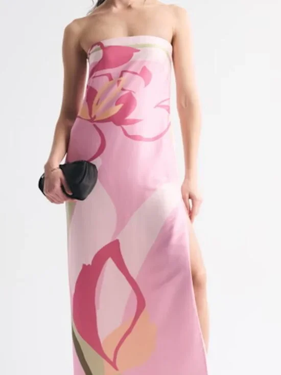 A&F Julia Strapless Slip Maxi Dress