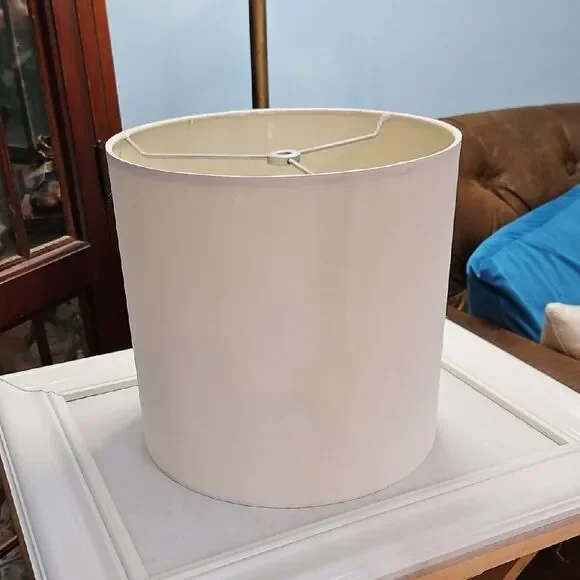 Elegant Cream Drum Lampshade Neutral Decor